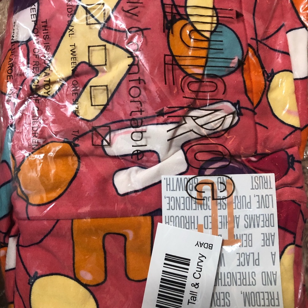 TC lularoe birthday leggings